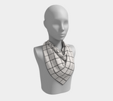 Natural Grid Square Scarf