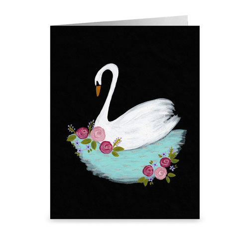 Swanning Along Blank Card