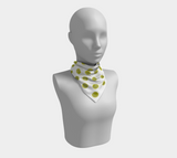 Chartreuse Dots Square Scarf