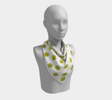 Chartreuse Dots Square Scarf