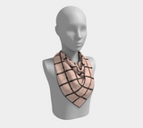 Grid on Blush Square Scarf