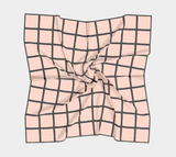 Grid on Blush Square Scarf