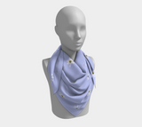 Daisies on Periwinkle Square Scarf