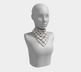 Natural Grid Square Scarf