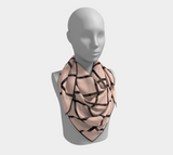 Grid on Blush Square Scarf