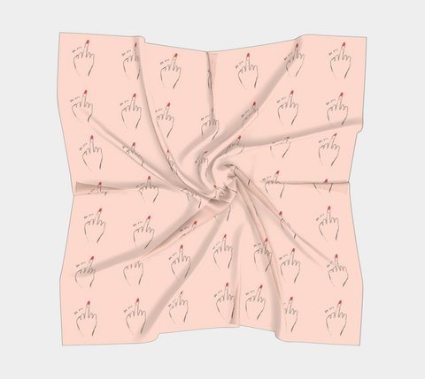 Ok Bye on Blush Square Scarf