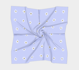 Daisies on Periwinkle Square Scarf