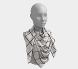 Natural Grid Square Scarf