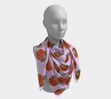 Oranges on Lilac Square Scarf