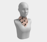 Black Cats on Blush Square Scarf